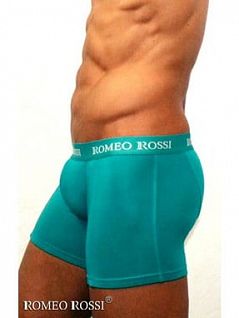 Элегантные боксеры из дышащего материала бирюзового цвета Romeo Rossi RTRR7001-07